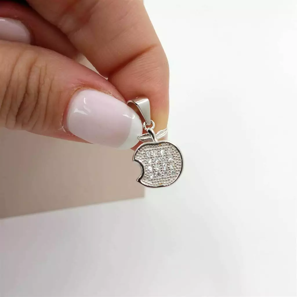 Conjunto plata manzana micropave