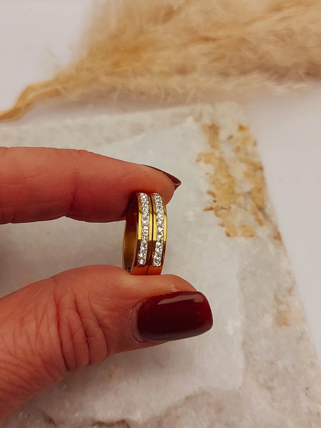 Aros argollas ac dorado cubics