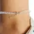 Tobillera plata cristales blancos transparentes - comprar online