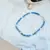 Tobillera plata piedras naturales azules - comprar online