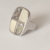 Anillo Acero con Nácar rectangular