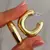 Aros semiargollas acero dorado aruba 3.3 cm en internet