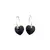 Argollas plata con dijes corazones cristal sw negro en internet
