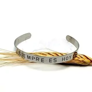 Pulsera acero esclava mensaje