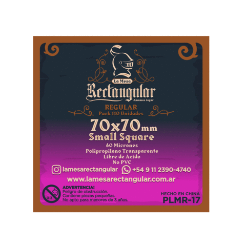 Small Square 70x70 - 110 Unds - Protectores "LaMesa Rectangular"