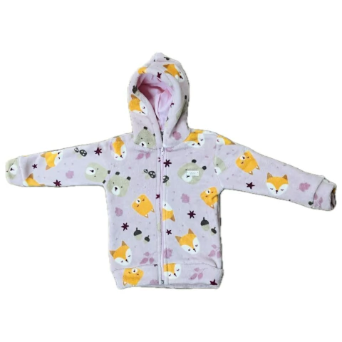 CAMPERA POLAR SOFT ANIMALITOS ROSA