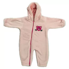 Enterito Astronauta Cruzado Polar Soft Bordado Rosa