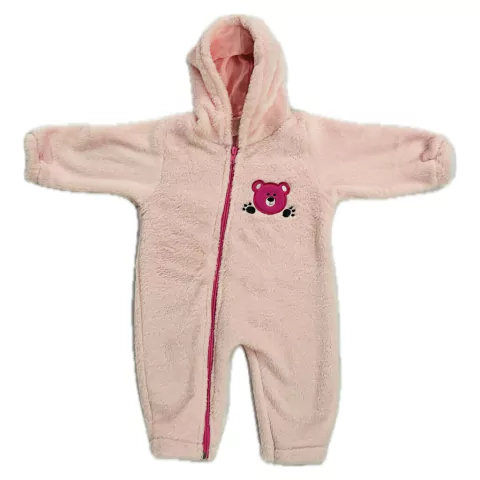 Enterito Astronauta Cruzado Polar Soft Bordado Rosa