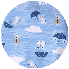 Enterito con Puño Paraguitas Crudo, Rosa, Celeste y Gris - comprar online