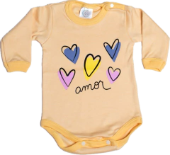 PACK X 4 BODY ESTAMPA CENTRAL MIX AMOR TEDDY