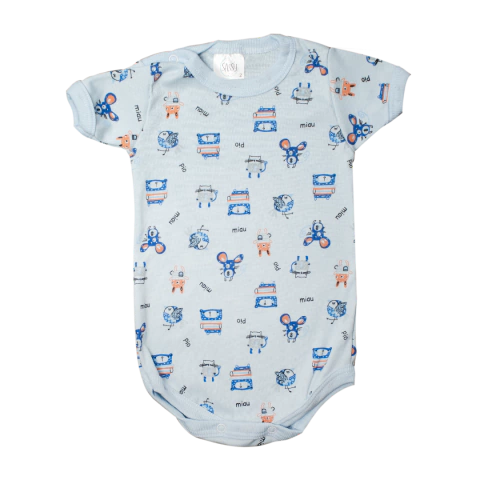 Body Frances Ratoncito Celeste, Rosa y Crudo