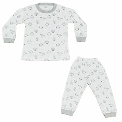 PIJAMA NIÑO 2 AL 8 LECHUZA GRIS