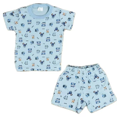 PIJAMA BEBE RATONCITO CELESTE