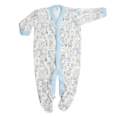 Enterito con Pie Animalitos Mostaza y Celeste