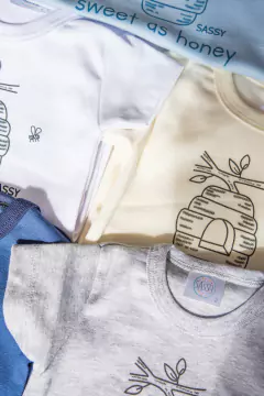 Pack x 4 Body Manga Corta Panal Nena - comprar online