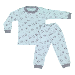 PIJAMA NIÑO 2 AL 8 LECHUZA GRIS - comprar online