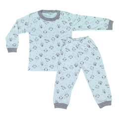 PIJAMA NIÑO 2 AL 8 LECHUZA GRIS - comprar online