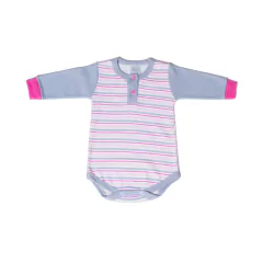 Body Combinado Con Cartera Rosa/Gris