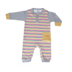 Enterito Con Puño Interlock Combinado Multi/Mostaza - comprar online