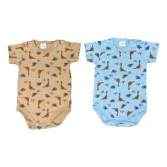 Body Frances Dino Cap Marron y Celeste - tienda online