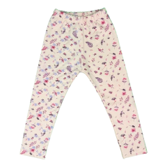 Calza Algodon y Lycra Flores Beige y Rosa en internet