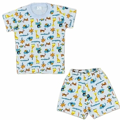 PIJAMA BEBE ANIMALITOS BLANCO