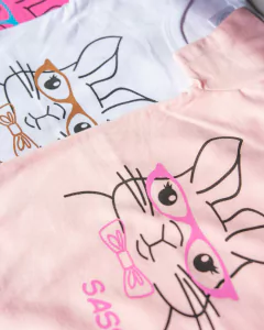 Pack x 4 Body Manga Corta Conejita Anteojos Nena en internet