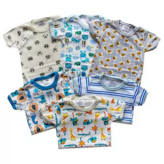 Pack x 6 Body Manga Corta Nene Estampados Surtidos - comprar online