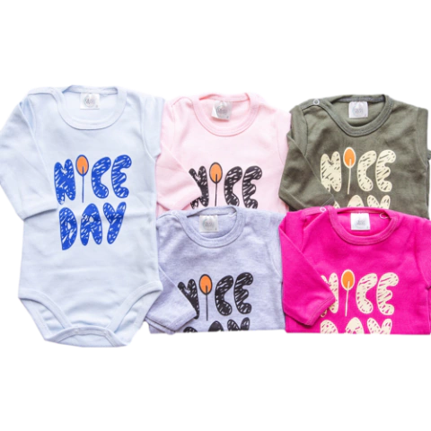 Pack x 3 Body Nice Day Nena (Fucsia, Rosa, Gris)