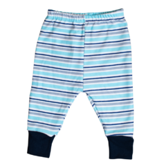 Pantalon con Puño Azul y Gris
