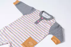 Enterito Con Puño Interlock Combinado Rosa/Mostaza en internet