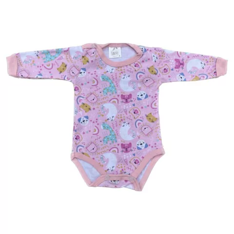 Body Frances Perro y Gato Rosa