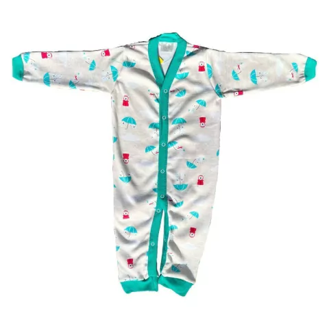 Enterito con Puño Paraguitas Crudo, Rosa, Celeste y Gris