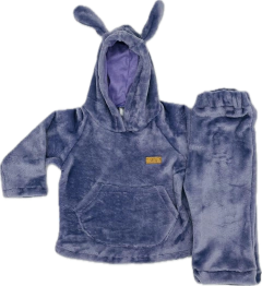 Buzo Canguro + Pantalon Lila Flannel en internet