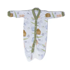 Enterito con Pie Selva Verde y Rosa