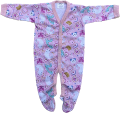 Enterito Con Pie Perro y Gato Rosa, Celeste, Crudo