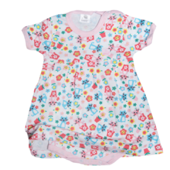 Vestido manga corta con bombachón macetas
