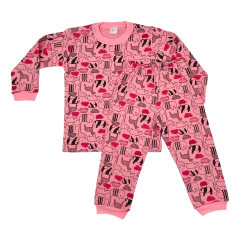 Pijama Niño 2 al 8 Animalitos Rosa