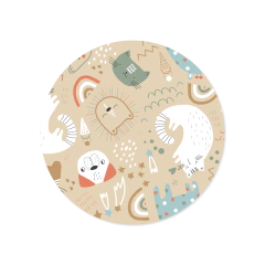 Enterito Con Pie Perro y Gato Rosa, Celeste, Crudo - sassykids