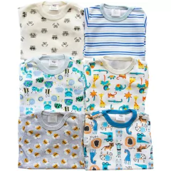 Pack x 6 Body Manga Corta Nene Estampados Surtidos