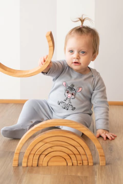 Enterito Americano Gris Estampas Varias - sassykids