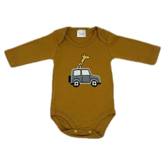 Body Americano Mostaza Estampas Varias - sassykids