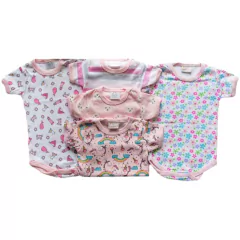 Pack x 6 Body Manga Corta Nena Estampados Surtidos en internet