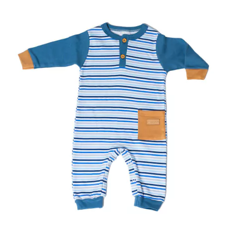 Enterito Con Puño Interlock Combinado Aero/Mostaza