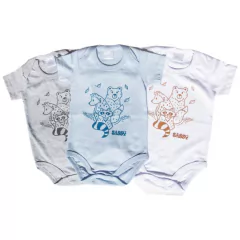 Pack x 4 Body Manga Corta Animal Group Nene
