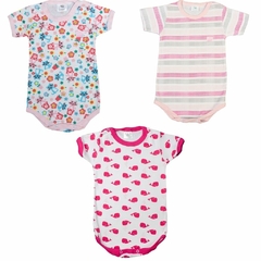 Pack x 3 Body MC Talle Grande Estampados Surtidos Nena