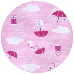 Enterito con Puño Paraguitas Crudo, Rosa, Celeste y Gris - sassykids