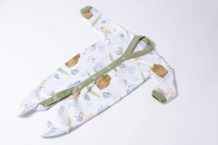 Enterito con Pie Selva Verde y Rosa - sassykids