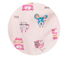 Body Frances Ratoncito Celeste, Rosa y Crudo