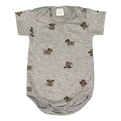 Body Americano Perritos Gris y Crudo